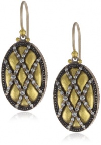 GURHAN Capitone Oval White Diamond High Karat Gold and Alloy Earrings