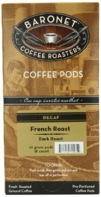 Baronet Coffee Decaf French Dark Roast, 18-Count Coffee Pods (Pack of 3)