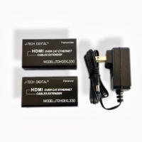 J-Tech Digital HDMI Extender by CAT 5E/6/7 (The latest & the best) Ver 1.3 Certified for Full HD 1080P with Deep Color & HD Audio and Max Bandwidth of 10.2Gbps