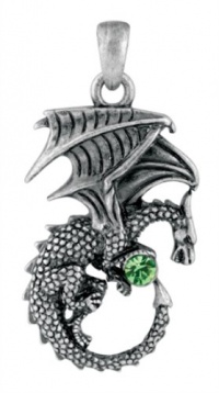 New Green Ladon Dragon Pendant Collectible Accessory Necklace Serpent