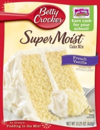 Betty Crocker Supermoist Cake Mix, French Vanilla, 15.25-Ounce (Pack of 6)