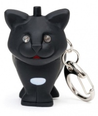 Kikkerland KRL21TC Cat LED Keychain with Sound