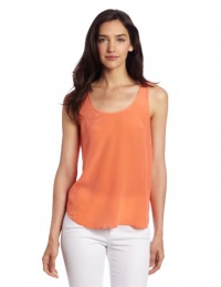 French Connection Women's Chelsea Silk Top, Orange, 6