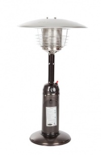 Fire Sense  Propane Table Top Patio Heater, Old World Bronze