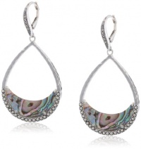 Judith Jack Slices of Color Sterling Silver, Marcasite, Abalone Teardrop Earrings