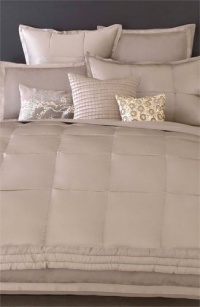 Donna Karan Bedding, Modern Classics Platinum Ash Silk Full Queen Bed Quilt Clearance