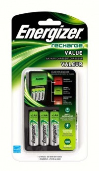 Energizer Value Charger with AA Rechargeable NiMH Batteries