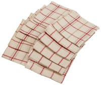 Excello Waffle Weave Dish Cloth, Red, Set of 12