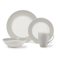 Mikasa Crisscross Grey 4-Piece Place Setting