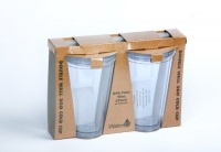 WaterU 2-Pack BPA Free Double Wall To Go Cup with Straw and Lid, 16-Ounce