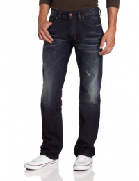 Diesel Men's Larkee Regular Straight Leg Jean 0813Q, Denim, 34x32