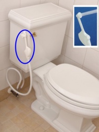 Mrs.bidet White Spray Attachment Fot Toilet. Complete Kit