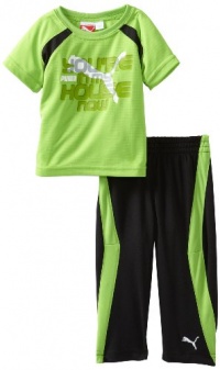 Puma - Kids Baby-Boys Infant My House Performance Pant Set, Jasmine Green, 18 Months