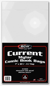 BCW Current Comic Mylar Bags 2 Mil (50 Bag(s) per Pack) - Comics, Comic Books Archival Storage Collecting Supplies