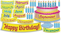 Scholastic Teacher's Friend Big Birthday Cake! Bulletin Board (TF8000)