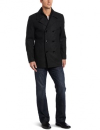 Kenneth Cole Men's Pea Coat With Bib