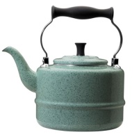 Paula Deen Signature Teakettles 2-Quart Enamel on Steel Classic Kettle, Robin's Egg Blue Speckle