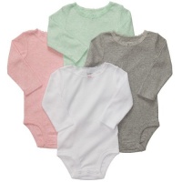 Carter's Baby Girls 4-pack Long-sleeve Bodysuits (18 Months, Pink/Multi)