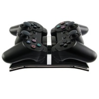 eForCity Dual Charging Station Compatible with Sony PS3 Controller, Black