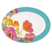 Lenox Floral Fusion Aqua Oval Platter, 16-Inch