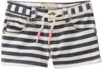 Roxy Kids Girls 2-6x Sunset Drops Short, Blue/Black/White Stripe, Medium