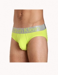 Calvin Klein Men's Steel Micro Hip Brief Underwear-Lime Green-Small