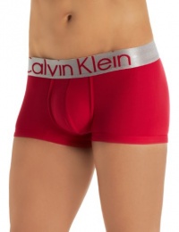 Calvin Klein Men's Steel Micro Low Rise Trunk, Flame Red, Small