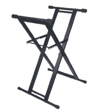 Odyssey LTBXS X-Stand: Double Braced Dj Coffin And Keyboard Stand