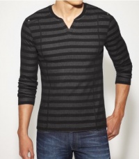 G by GUESS Men's Hansom Long-Sleeve Tee, JET BLACK (XL)