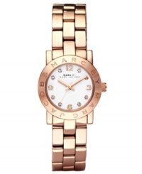 Make a big, rosy statement with this mini Amy collection watch from Marc by Marc Jacobs.