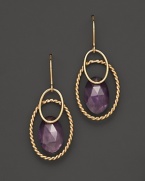 Faceted amethyst adds rich sparkle to links of 14K yellow gold. By Nancy B.