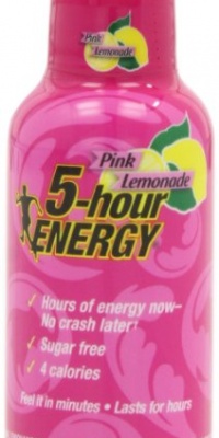 5 Hour Energy Nutritional Drink, Pink Lemonade, 12 Count