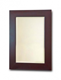 Elegant Home Fashions Chatham Collection Framed Beveled-Edge Glass Mirror, Dark Espresso