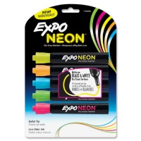 Expo Neon Bullet Tip Dry Erase Markers, 5 Colored Markers