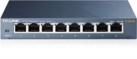 TP-LINK TL-SG108 8-Port 10/100/1000Mbps Desktop Gigabit Steel Cased Switch, IEEE 802.1p QoS, IGMP Snooping