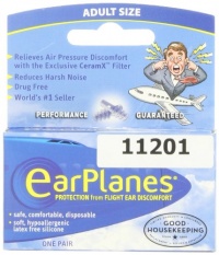 Travel Smart by Conair EarPlanes Adult Flight Ear Protection