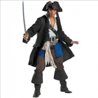 Disguise Men's Capt Jack Sparrow Prestige Premium - Adult