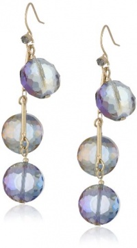 Kenneth Cole New York Modern Tanzanite Faceted Bead Linear Drop Earrings