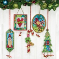 Dimensions Counted Cross Stitch, Jingle Bell Ornament set