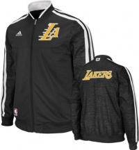 Los Angeles Lakers Adidas Home Weekday 2012-2013 Authentic On-Court Jacket - Black