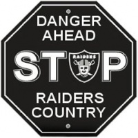 NFL Oakland Raiders Stop Sign