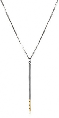 Melissa Joy Manning Mixed Metals Black Diamonds Long Stick Necklace