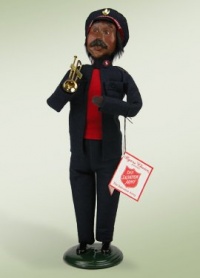 African American Salvation Army Man with Cornet Figurine