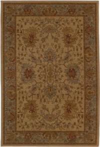 Area Rug 3x5 Rectangle Traditional Beige-Celadon Blue Color - Karastan Bellingham Collection