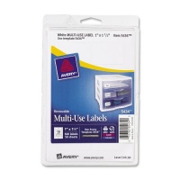 Avery Self-Adhesive Removable Labels, 1 x 1.5 Inches, White, 500 per Pack (05434)