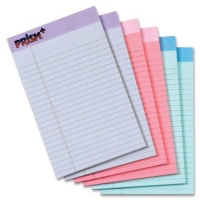 TOPS Prism Plus Legal Pad, Junior Legal Rule, 5 x 8 Inches, 50 Sheets per Pad, 6-Pack, 2 Each of 3 Pastel Colors, (63016)