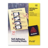 Avery Self-Adhesive Laminating Sheets, 9 x 12, Pack of 10 (73603)