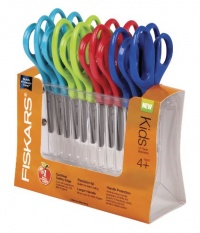 Fiskars 95037197J Precision Tip Kids Scissors Classpack, 5-Inch, 12 pack