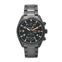 Seiko Men's SNN237 Sports Black Stainless-Steel Black Chronograph Dial Watch