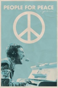 John Lennon - People for Peace Poster Print, 24x36 Music Poster Print, 24x36